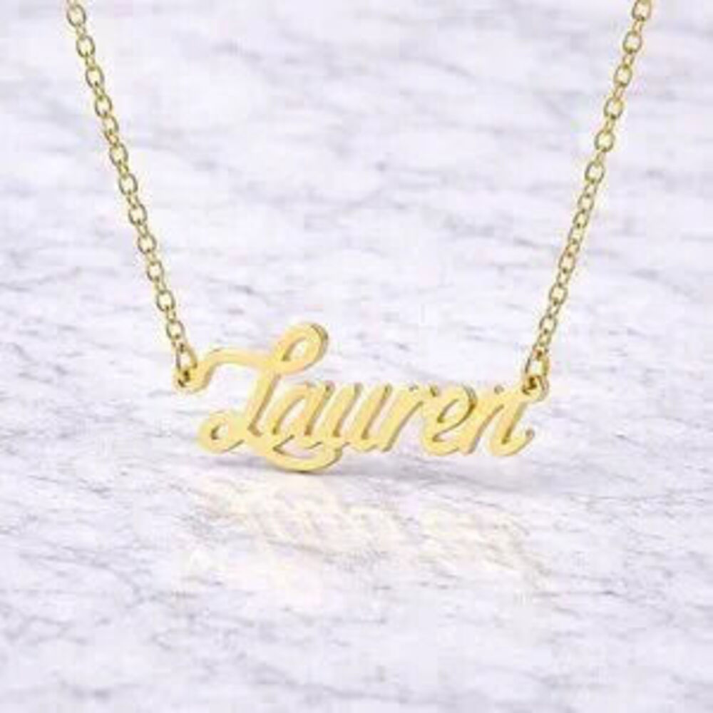 Lauren Name Plate Necklace